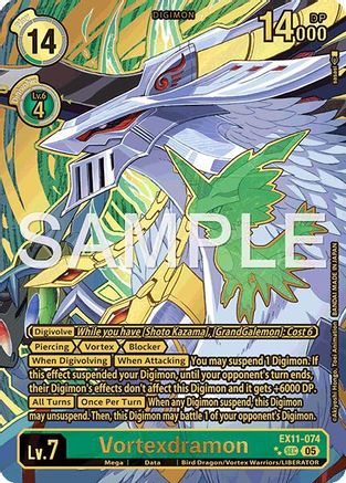 Vortexdramon (Rare Pull) (EX11-074) - [Dawn of Liberator] Foil - Trinity Hobby