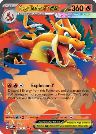 Mega Charizard Y ex - (022/217) Holofoil [ME Ascended Heroes] - Trinity Hobby