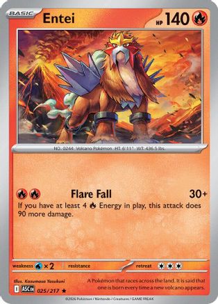 Entei - (025/null) Reverse Holofoil [ME Ascended Heroes] - Trinity Hobby
