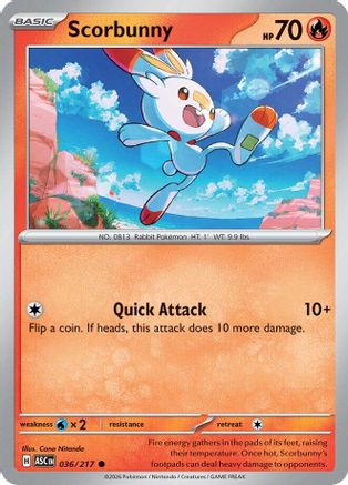 Scorbunny - (036/217) [ME Ascended Heroes] - Trinity Hobby
