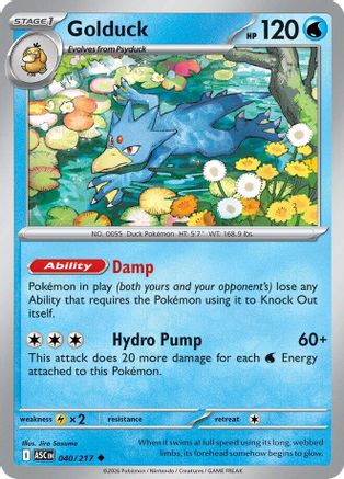 Golduck - (040/null) Reverse Holofoil [ME Ascended Heroes] - Trinity Hobby