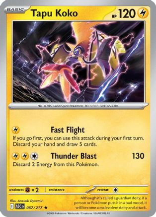 Tapu Koko - (067/null) Reverse Holofoil [ME Ascended Heroes] - Trinity Hobby