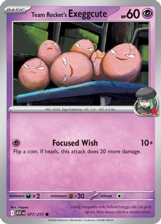 Team Rocket's  exeggcute - (077) Reverse Holofoil [ME Ascended Heroes] - Trinity Hobby