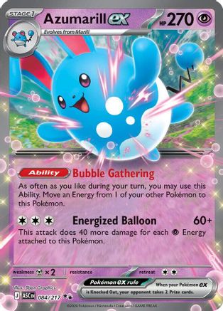 Azumarill ex - (084) Holofoil [ME Ascended Heroes] - Trinity Hobby