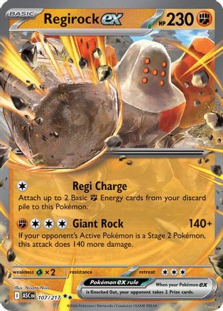 Regirock ex - (107) Holofoil [ME Ascended Heroes] - Trinity Hobby