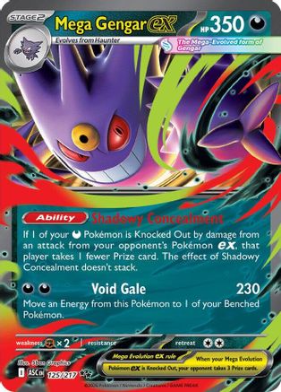 Mega Gengar ex - (125/217) Holofoil [ME Ascended Heroes] - Trinity Hobby