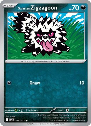 Galarian Zigzagoon - (130/null) Reverse Holofoil [ME Ascended Heroes] - Trinity Hobby