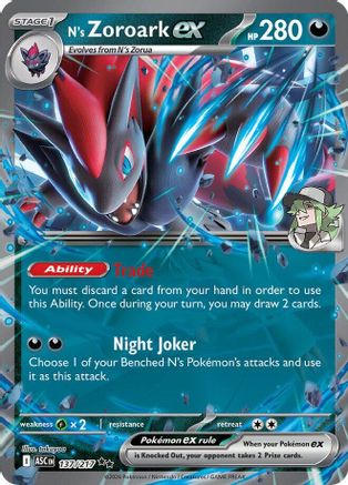 N's Zoroark ex - (137/217) Holofoil [ME Ascended Heroes] - Trinity Hobby