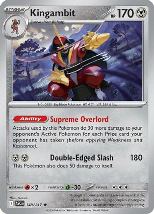 Kingambit - (148/null) Reverse Holofoil [ME Ascended Heroes] - Trinity Hobby