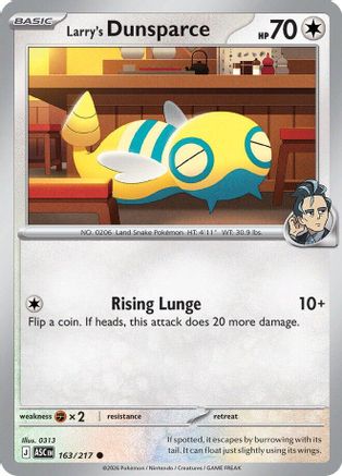 Larry's Dunsparce - (163/null) Reverse Holofoil [ME Ascended Heroes] - Trinity Hobby