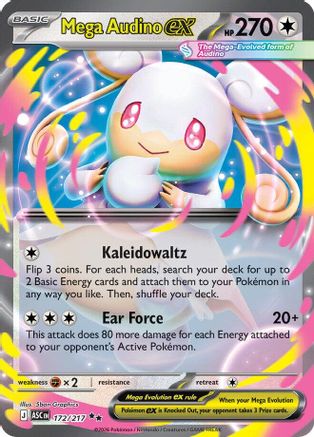 Mega Audino ex - (172/217) Holofoil [ME Ascended Heroes] - Trinity Hobby