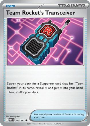 Team Rocket's Transceiver - (209/217) Reverse Holofoil [ME Ascended Heroes] - Trinity Hobby