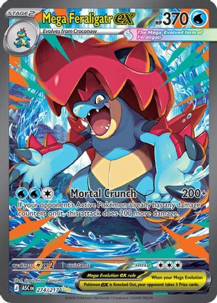 Mega Feraligatr ex - (274/217) Holofoil [ME Ascended Heroes] - Trinity Hobby