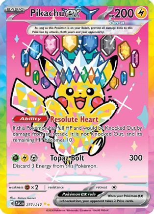 Pikachu ex - (277/217) Holofoil [ME Ascended Heroes] - Trinity Hobby