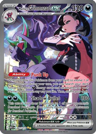 Marnie's Grimmsnarl ex - (287) Holofoil [ME Ascended Heroes] - Trinity Hobby