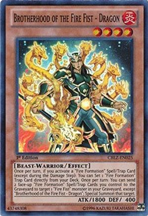 Brotherhood of the Fire Fist - Dragon [CBLZ-EN025] Super Rare - Trinity Hobby