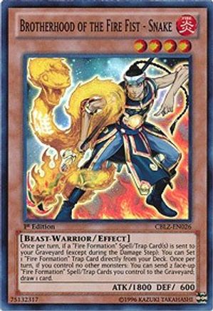 Brotherhood of the Fire Fist - Snake [CBLZ-EN026] Super Rare - Trinity Hobby