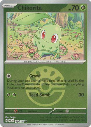Chikorita (Friend Ball) - (008) Reverse Holofoil [ME Ascended Heroes] - Trinity Hobby
