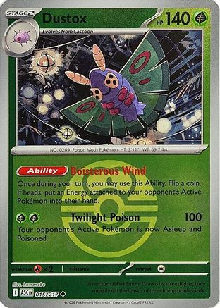 Dustox (Love Ball) - (015/217) Reverse Holofoil [ME Ascended Heroes] - Trinity Hobby