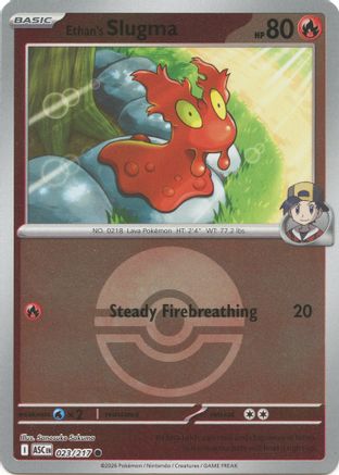 Ethan's Slugma (Poke Ball) - (023) Reverse Holofoil [ME Ascended Heroes] - Trinity Hobby