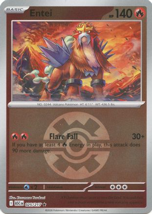 Entei (Quick Ball) - (025) Reverse Holofoil [ME Ascended Heroes] - Trinity Hobby