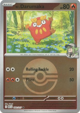 N's Darumaka (Poke Ball) - (032) Reverse Holofoil [ME Ascended Heroes]