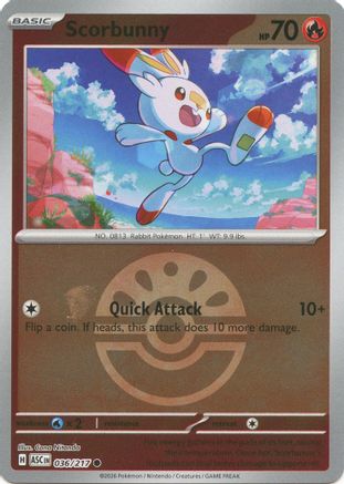 Scorbunny (Friend Ball) - (036/217) Reverse Holofoil [ME Ascended Heroes]