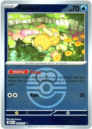 Psyduck (Love Ball) - (039/217) Reverse Holofoil [ME Ascended Heroes] - Trinity Hobby