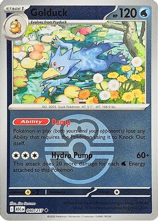 Golduck (Love Ball) - (040) Reverse Holofoil [ME Ascended Heroes] - Trinity Hobby