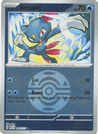 Sneasel (Dusk Ball) - (044) Reverse Holofoil [ME Ascended Heroes] - Trinity Hobby