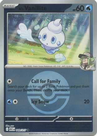 N's Vanillite (Poke Ball) - (049) Reverse Holofoil [ME Ascended Heroes] - Trinity Hobby
