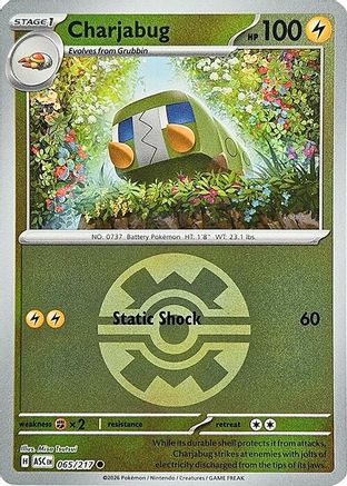 Charjabug (Quick Ball) - (065) Reverse Holofoil [ME Ascended Heroes] - Trinity Hobby