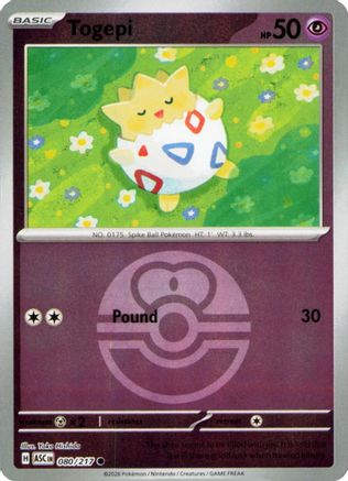 Togepi (Love Ball) - (080) Reverse Holofoil [ME Ascended Heroes] - Trinity Hobby