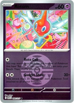 Rotom (Dusk Ball) - (092) Reverse Holofoil [ME Ascended Heroes] - Trinity Hobby