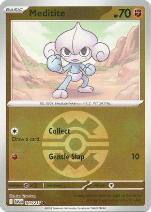 Meditite (Quick Ball) - (103) Reverse Holofoil [ME Ascended Heroes] - Trinity Hobby