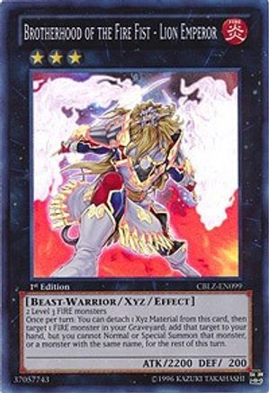 Brotherhood of the Fire Fist - Lion Emperor [CBLZ-EN099] Super Rare - Trinity Hobby