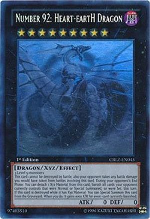 Number 92: Heart-eartH Dragon [CBLZ-EN045] Ghost Rare - Trinity Hobby