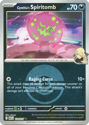 Cynthia's Spiritomb (Poke Ball) - (133/217) Reverse Holofoil [ME Ascended Heroes] - Trinity Hobby