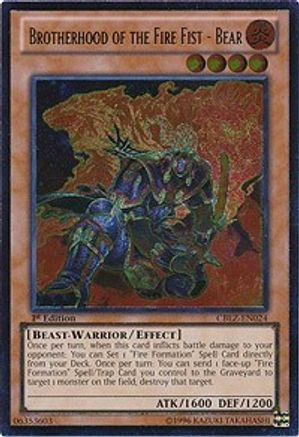 Brotherhood of the Fire Fist - Bear [CBLZ-EN024] Ultimate Rare - Trinity Hobby