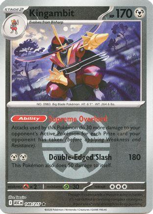 Kingambit (Quick Ball) - (148) Reverse Holofoil [ME Ascended Heroes] - Trinity Hobby
