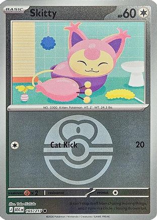 Skitty (Love Ball) - (165) Reverse Holofoil [ME Ascended Heroes] - Trinity Hobby