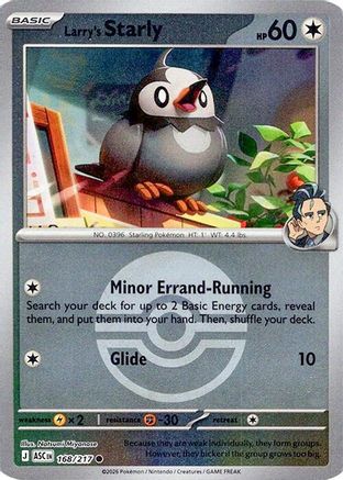 Larry's Starly (Poke Ball) - (168) Reverse Holofoil [ME Ascended Heroes] - Trinity Hobby