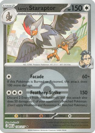 Larry's Staraptor (Poke Ball) - (170/217) Reverse Holofoil [ME Ascended Heroes]