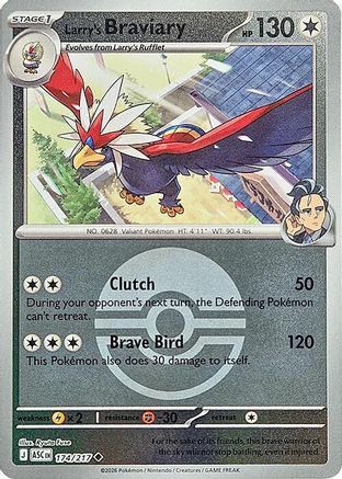 Larry's Braviary (Poke Ball) - (174) Reverse Holofoil [ME Ascended Heroes] - Trinity Hobby