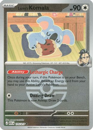 Larry's Komala (Poke Ball) - (175) Reverse Holofoil [ME Ascended Heroes] - Trinity Hobby