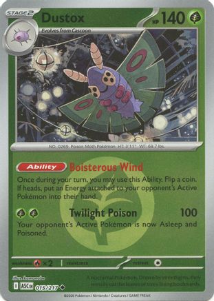Dustox (Energy Symbol Pattern) - (015/217) Reverse Holofoil [ME Ascended Heroes] - Trinity Hobby