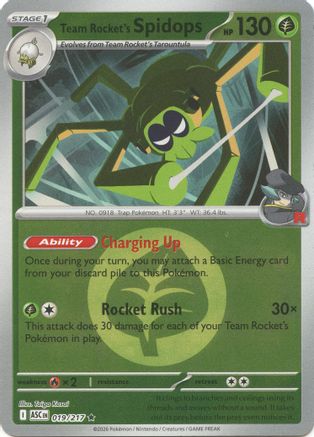Team Rocket's Spidops (Energy Symbol Pattern) - (019) Reverse Holofoil [ME Ascended Heroes]
