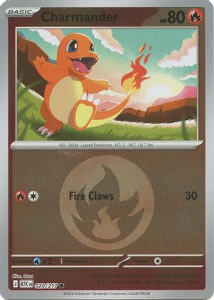 Charmander (Energy Symbol Pattern) - (020) Reverse Holofoil [ME Ascended Heroes] - Trinity Hobby