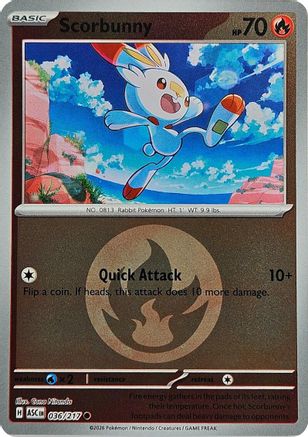Scorbunny (Energy Symbol Pattern) - (036/217) Reverse Holofoil [ME Ascended Heroes] - Trinity Hobby