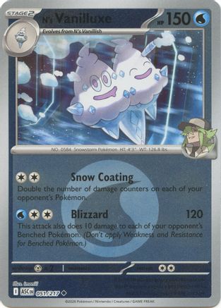 N's Vanilluxe (Energy Symbol Pattern) - (051) Reverse Holofoil [ME Ascended Heroes]